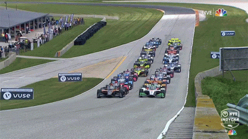 A Race Is Being Broadcast Live On Nbc And Is Sponsored By Vuse GIF
