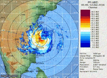 A Radar Image Of A Hurricane In Chennai On December 12 2016 GIF