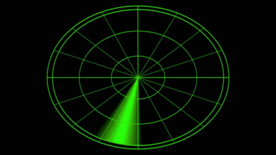 A Radar Screen Shows A Skull In The Middle Of The Screen . GIF