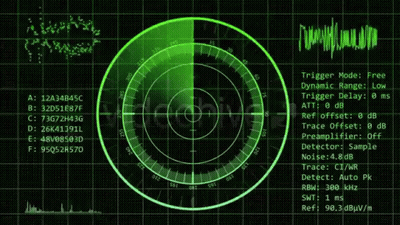 A Radar Screen Shows A Target In The Middle Of It GIF
