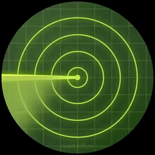 A Radar Screen Shows A Target In The Middle GIF