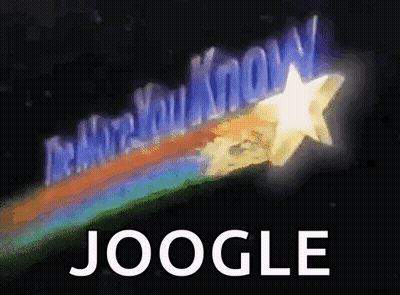 A Rainbow And A Star With The Word Joogle Written Below It GIF