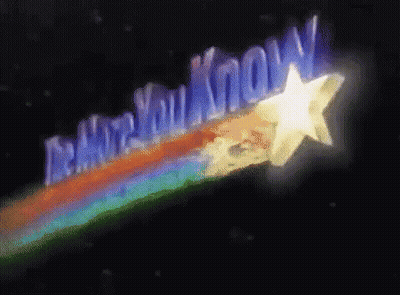 A Rainbow And A Star With The Words " I Know You Know " GIF
