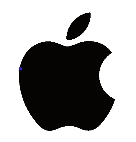 A Rainbow Colored Apple Logo With A Bite Taken Out Of It GIF