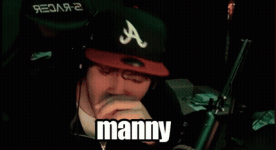 A Rainbow Colored Keyboard With The Word Manny On It GIF