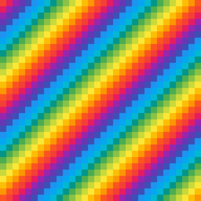 A Rainbow Colored Pixelated Background With A Diagonal Pattern . GIF