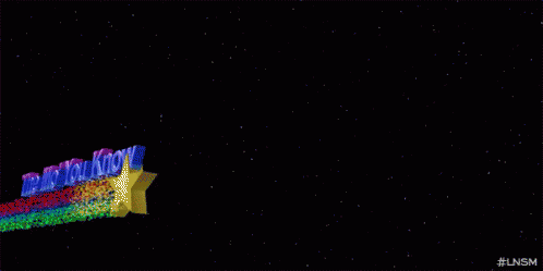 A Rainbow Colored Shooting Star With The Words The Mo You Know Above It GIF
