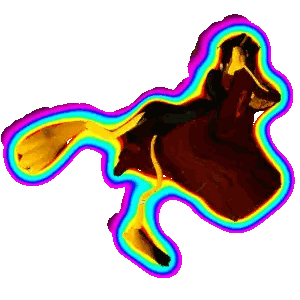 A Rainbow Colored Silhouette Of A Person With A Rainbow Border Sticker