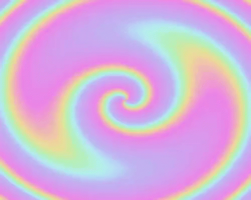 A Rainbow Colored Swirl On A Pink And Purple Background GIF