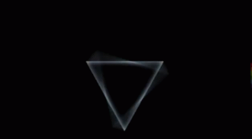 A Rainbow Is Coming Out Of A Black Hole In The Dark GIF