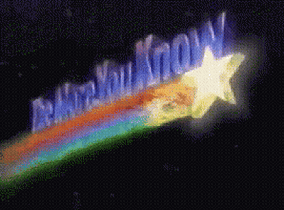 A Rainbow With The Words " Be More You Know " And A Star GIF
