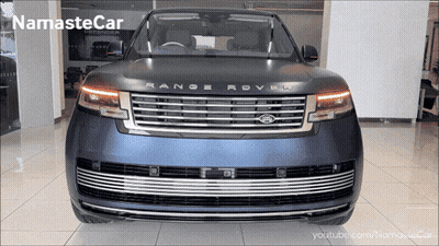 A Range Rover Is Displayed In A Namaste Car Video GIF