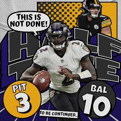A Ravens Player Is Running With A Football And Says This Is Not Done GIF