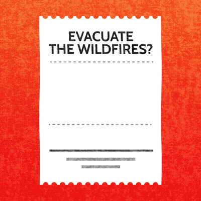 A Receipt That Says " Evacuate The Wildfires Save Your Receipt " GIF
