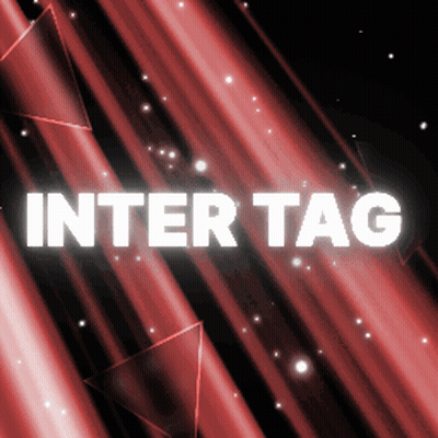 A Red And Black Background With The Word Inter Tag GIF