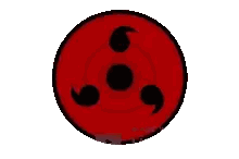A Red And Black Circle With A Black Triangle In The Middle . Sticker