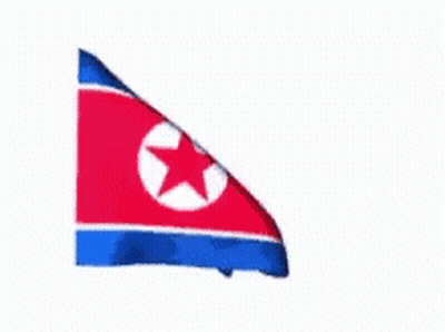 A Red And Blue Flag With A White Star In The Middle GIF