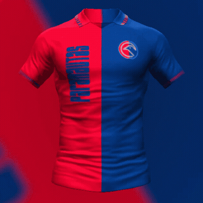 A Red And Blue Jersey That Says Robson On The Back GIF