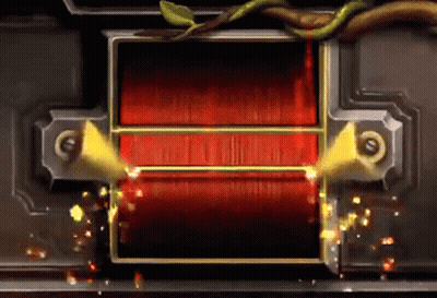 A Red And Gold Box With A Snake On It GIF