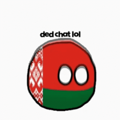 A Red And Green Ball With The Words Ded Chat Lol Written On It GIF