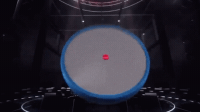A Red And White Circle With A Red Circle In The Middle GIF