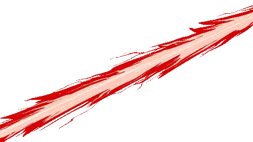 A Red And White Drawing Of A Sword Against A White Background Sticker