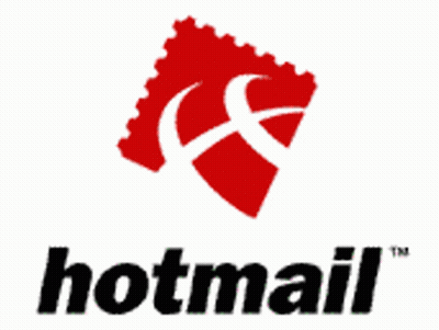 A Red And White Logo For Hotmail With A Stamp In The Middle GIF