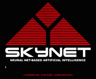 A Red And White Logo For Skynet Neural Net Based Artificial Intelligence GIF