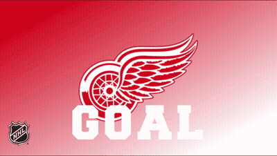 A Red And White Logo With The Word Goal In White Letters GIF
