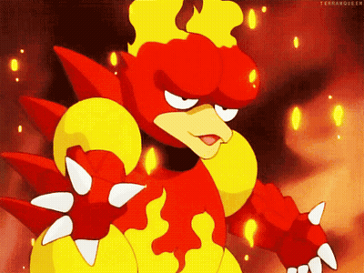 A Red And Yellow Cartoon Character With The Word Terranqueer On The Bottom GIF