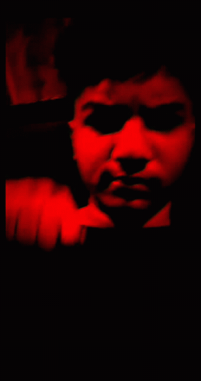 A Red Background With A Black Border And A Few Clouds GIF