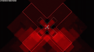 A Red Background With A Black X That Says " Extreme Rules " GIF