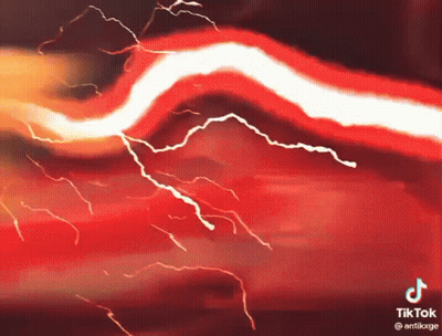 A Red Background With A Lightning Bolt On It GIF