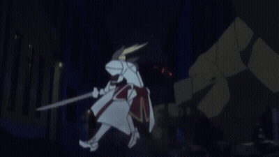 A Red Background With A Person Holding A Light Sword GIF