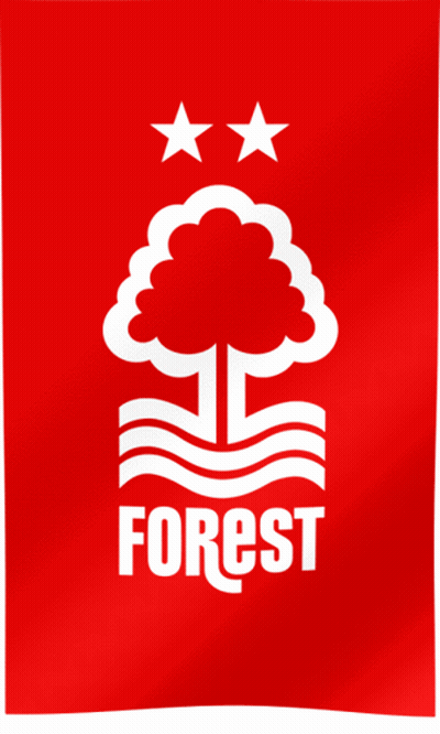A Red Background With A White Tree And The Word Forest On It GIF