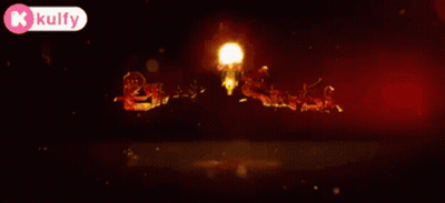 A Red Background With The Word Kulfy On The Bottom Right GIF