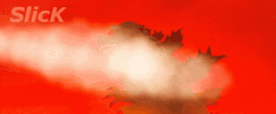 A Red Background With The Word Slick At The Bottom GIF
