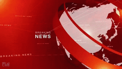 A Red Background With The Words Breaking News GIF