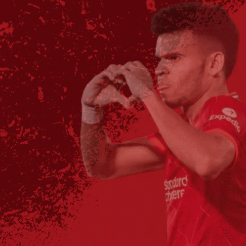 A Red Background With The Words Goal Goal Goal In White GIF