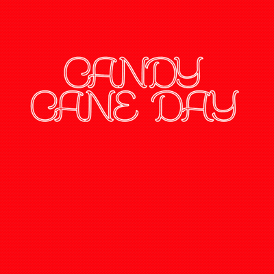 A Red Background With The Words Happy National Candy Cane Day In White Letters GIF