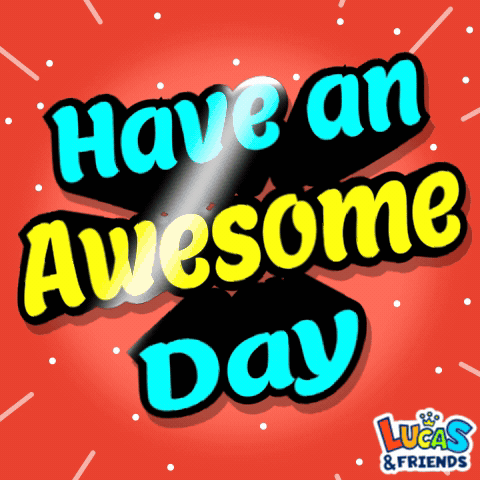 Red Background With Have An Awesome Day Text GIF