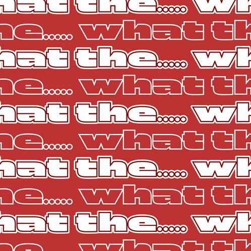 A Red Background With White Letters That Say What The W. GIF