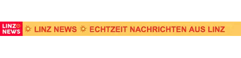 A Red Banner With Linz News Written On It Sticker