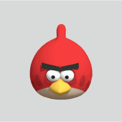 A Red Bird With A Yellow Beak And Black Tail GIF