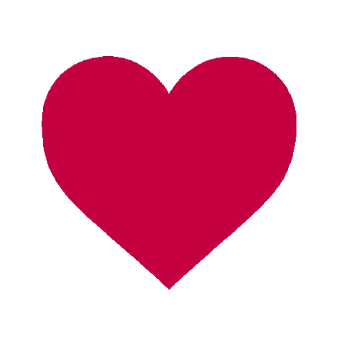 A Red Broken Heart With A White Lightning Bolt In The Middle Sticker