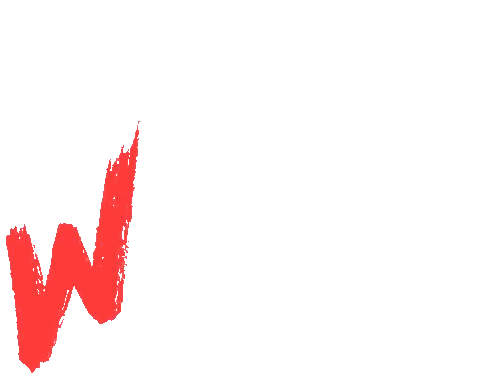 A Red Brush Stroke Says Wow On A White Background Sticker