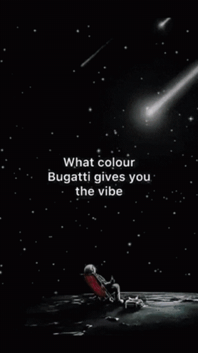 A Red Bugatti Is Parked In Front Of A House At Sunset GIF
