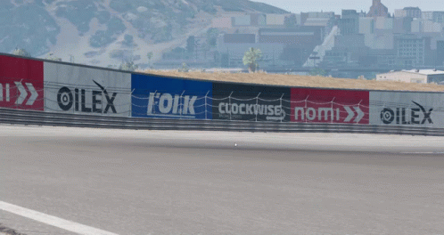 A Red Bus With An Advertisement For Point Lite On The Side Of It GIF