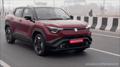 A Red Car With A License Plate That Says Hr29tc201707032 GIF