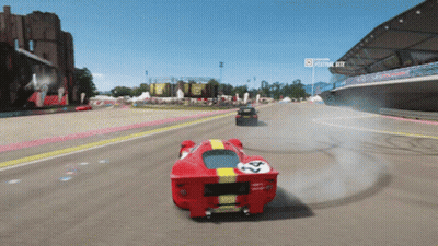 A Red Car With The Number 44 On It GIF
